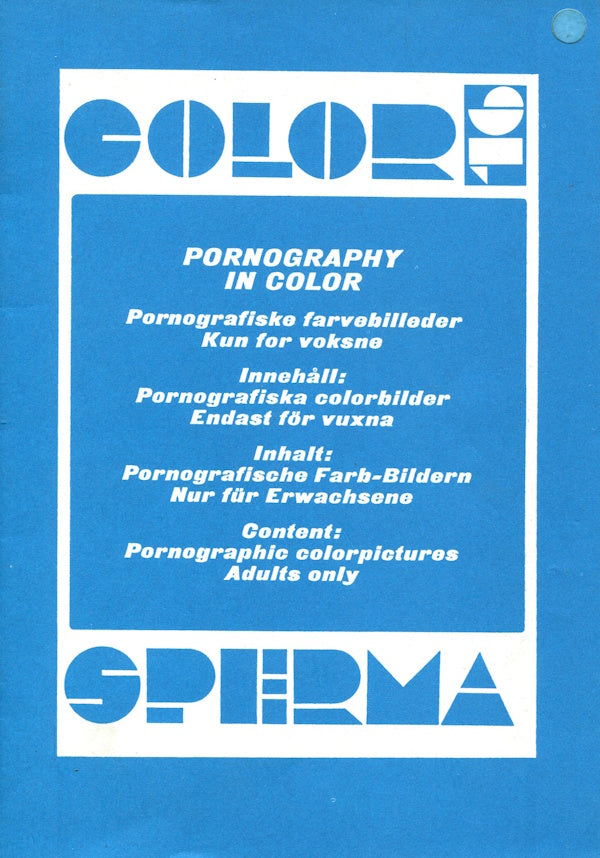 Color Sperma # 16 framsida