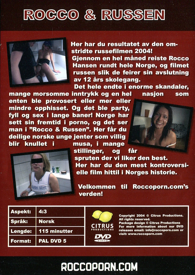 DVD - Rocco & Russen (Rocco Hansen) baksida