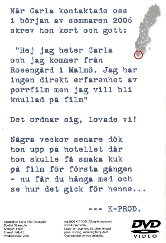 DVD - K-Prod - Carla från Rosengård (KP605) baksida