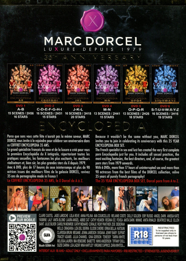 DVD - Marc Dorcel - Marc Dorcel 35th Anniversary Encyclopedia (6-Disc) baksida
