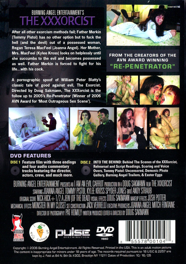DVD - Burning Angel Entertainment - The XXXorcist (2-Disc) baksida