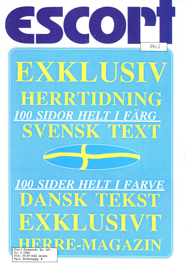 Escort # 01 (1986) framsida