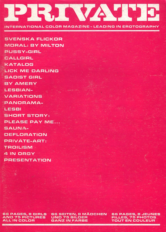 Private Magazine # 13 (1969) front cover