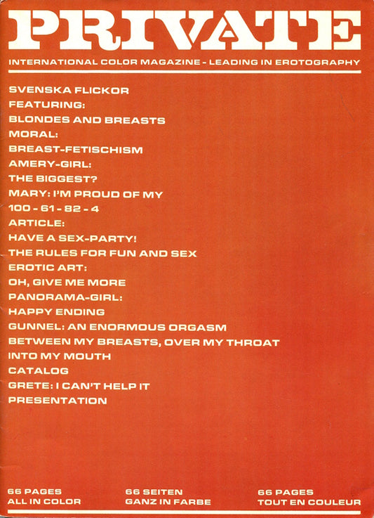 Private Magazine # 15 (1970) framsida