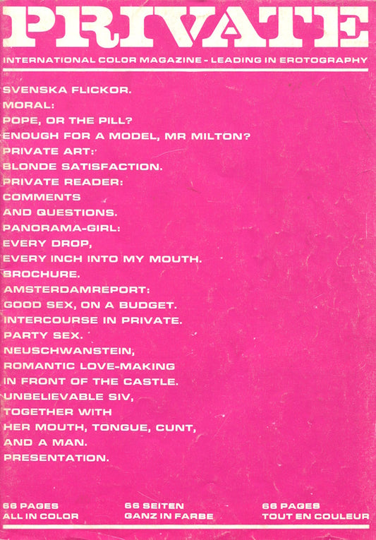 Private Magazine # 16 (1970) framsida