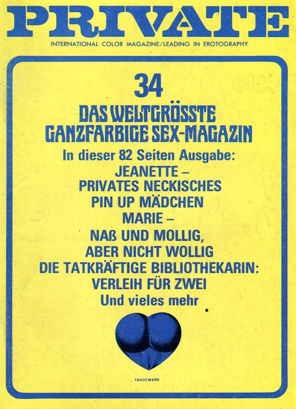 Private Magazine # 34 (1974) german cover