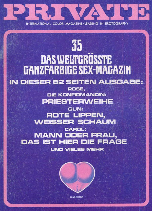 Private Magazine # 35 (1974) german cover