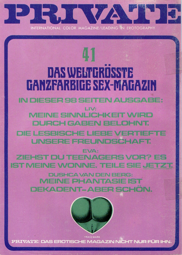 Private Magazine # 41 (1977) german cover