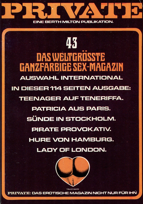 Private Magazine # 43 (1978) german cover