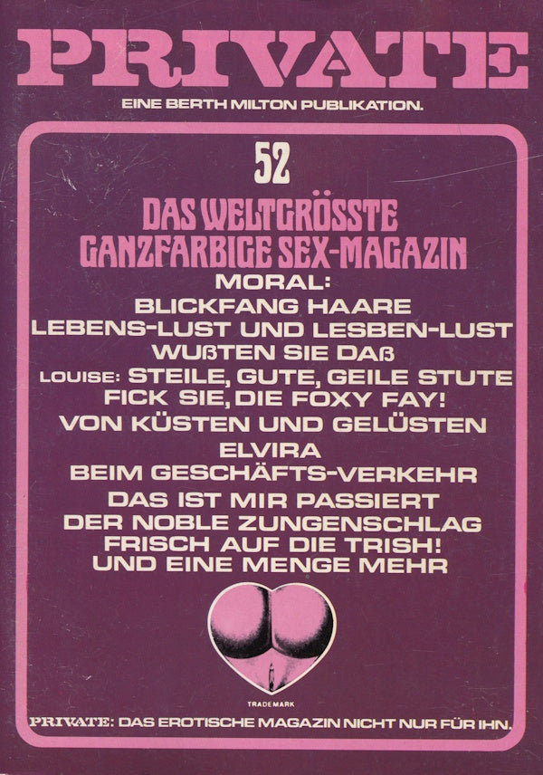 Private Magazine # 52 (1981) framsida