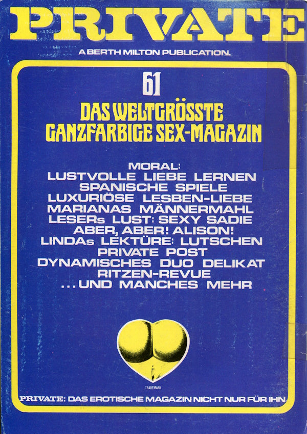 Private Magazine # 61 (1983) german cover
