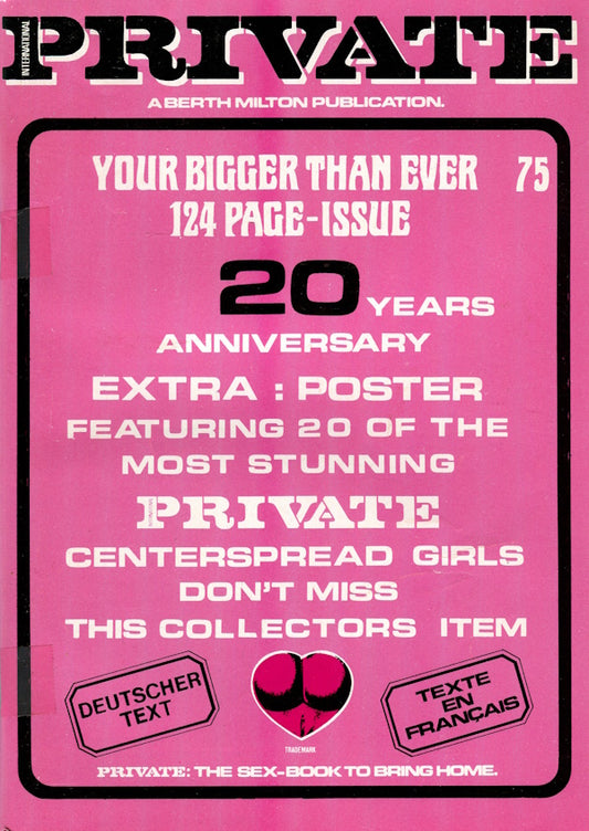 Private Magazine # 75 (1985) front cover