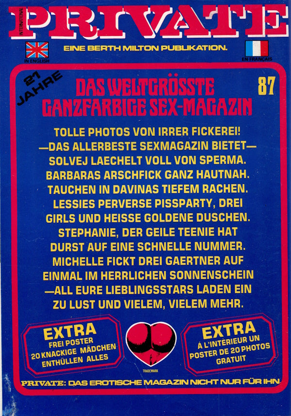 Private Magazine # 87 (1987) german cover