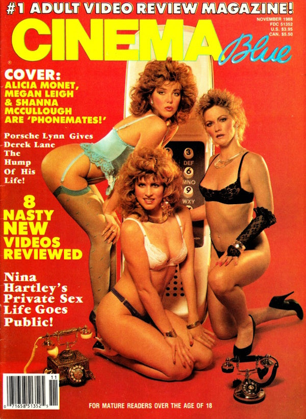 Cinema Blue November 1988 front cover