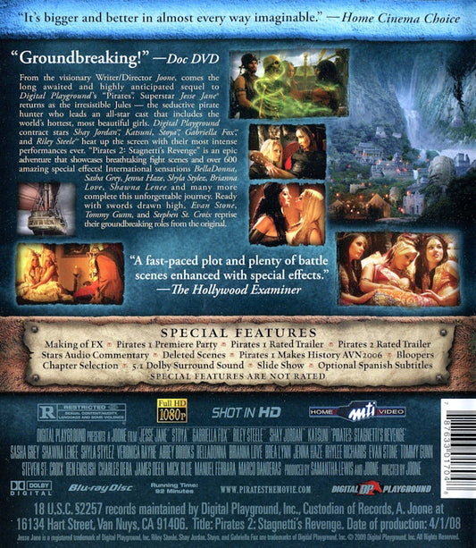 Blu-ray - Digital Playground - Pirates II: Stagnetti's Revenge baksida