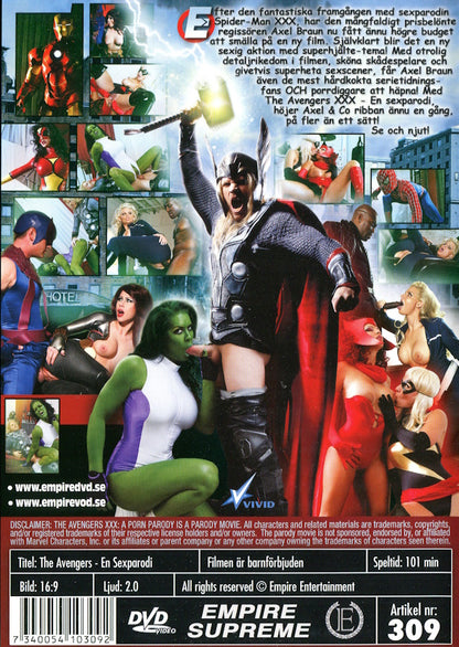 DVD - Empire Entertainment - Avengers XXX: En sexparodi baksida