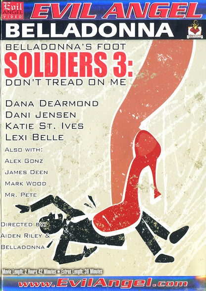 DVD - Evil Angel - Belladonna's Foot Soldiers 3: Don't Tread On Me framsida