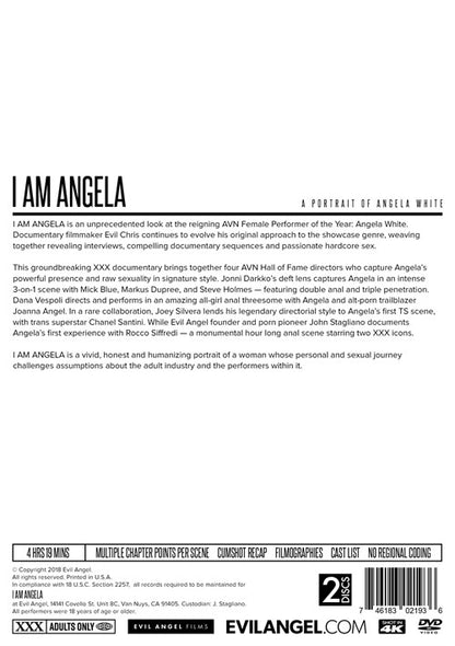 DVD - Evil Angel - I Am Angela (2-Disc)&nbsp; back cover