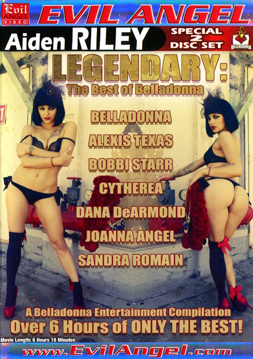 DVD - Evil Angel - Legendary: The Best Of Belladonna (Aiden Riley) (2-Disc) framsida