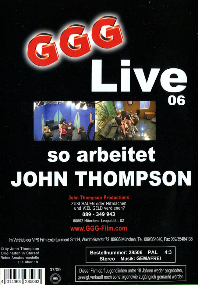 DVD - John Thompson (GGG) - GGG Live # 06 baksida