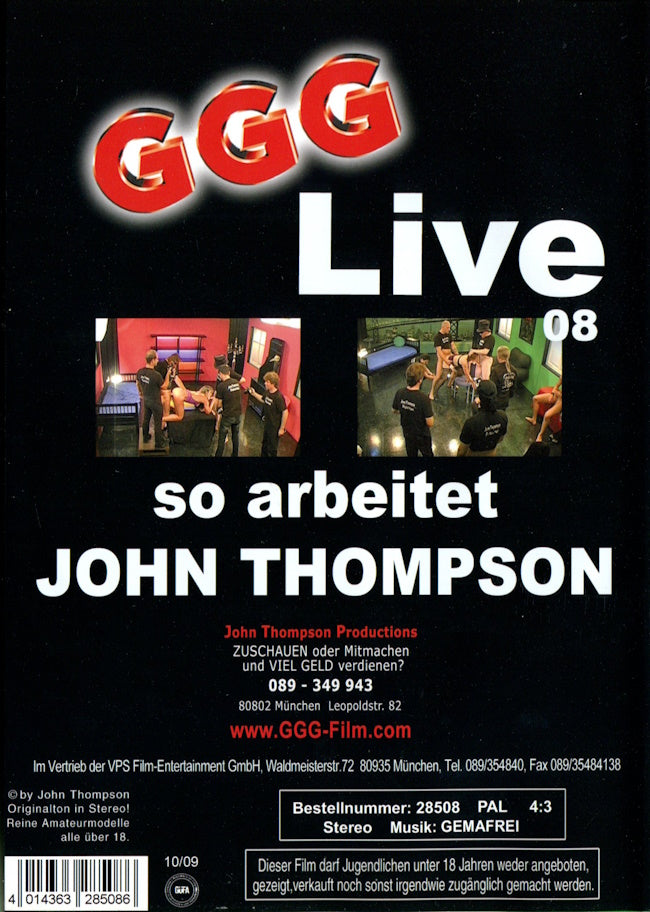 DVD - John Thompson (GGG) - GGG Live # 08 baksida