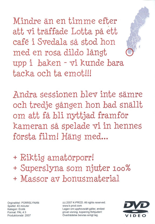 DVD - K-Prod - Porrslynan (Lotta från Svedala) baksida