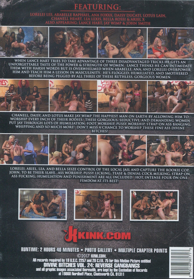 DVD - Kink.com - Divine Bitches Vol. 24: Reverse Gangbangs baksida