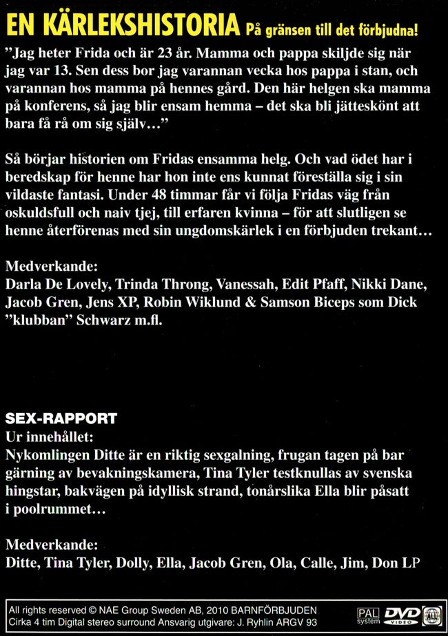 DVD Rapport - En kärlekshistoria (2010-06) baksida