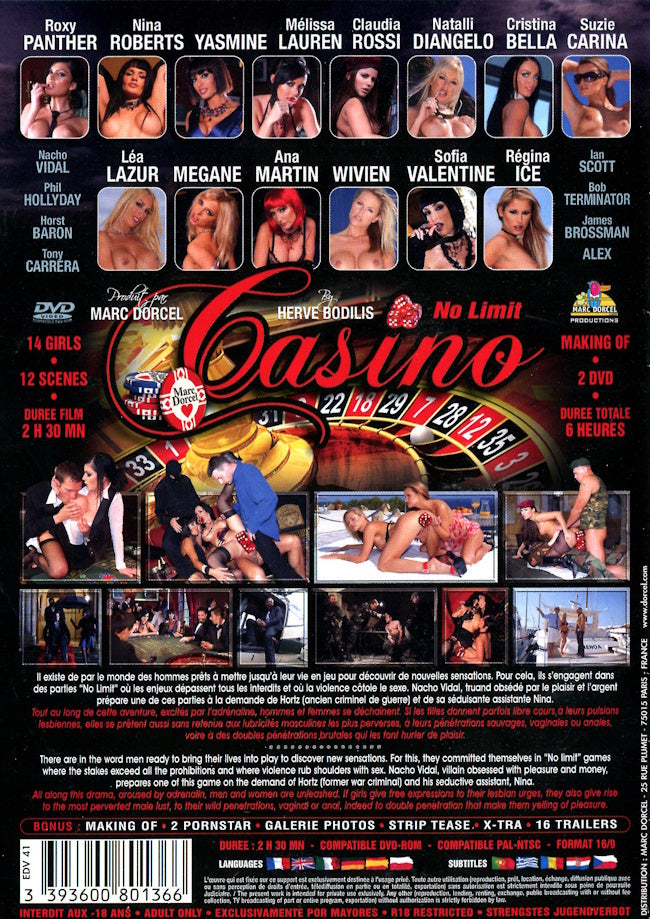 DVD - Marc Dorcel - Casino: No Limit (2-Disc) baksida