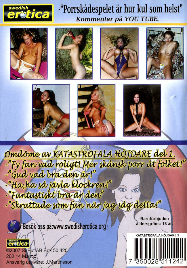DVD - Swedish Erotica - Katastrofala Höjdare 2 baksida