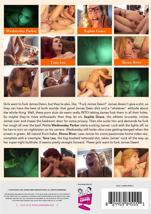DVD - James Deen Productions - Fuck James Deen 3 back cover