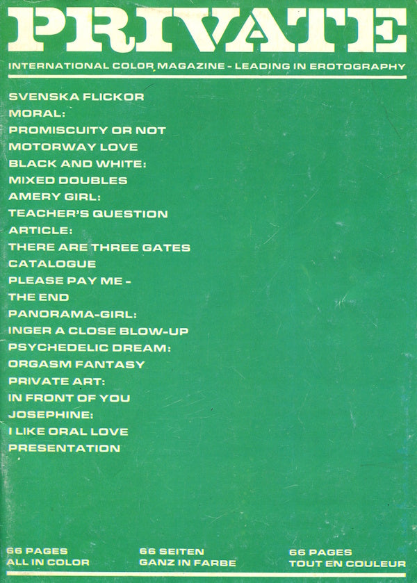 Private Magazine # 14 (1970) framsida