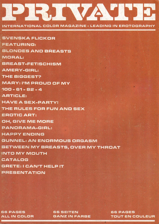 Private Magazine # 15 (1971) front cover