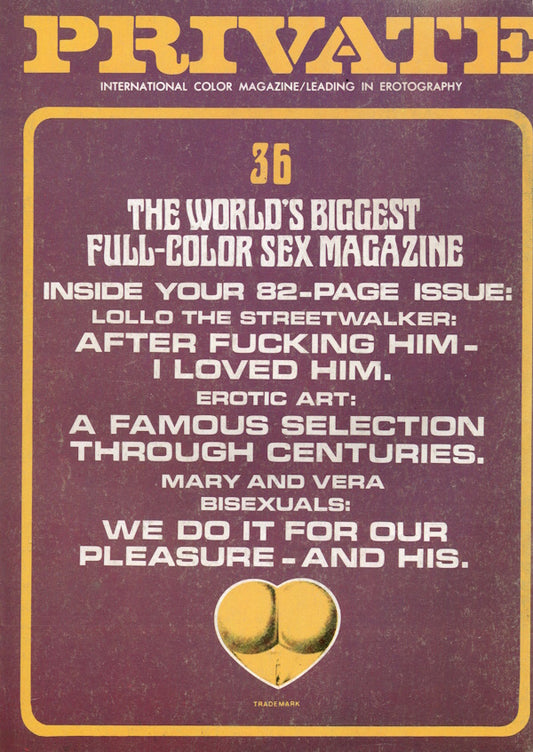 Private Magazine # 36 (1974) english cover