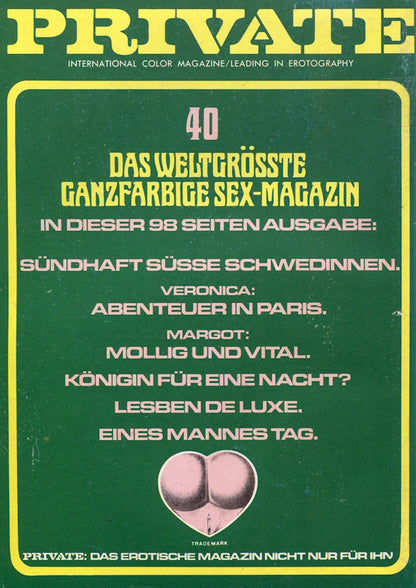 Private Magazine # 40 (1977) german cover