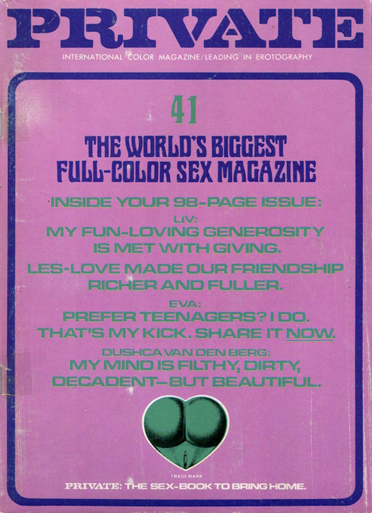 Private Magazine # 41 (1977) english cover