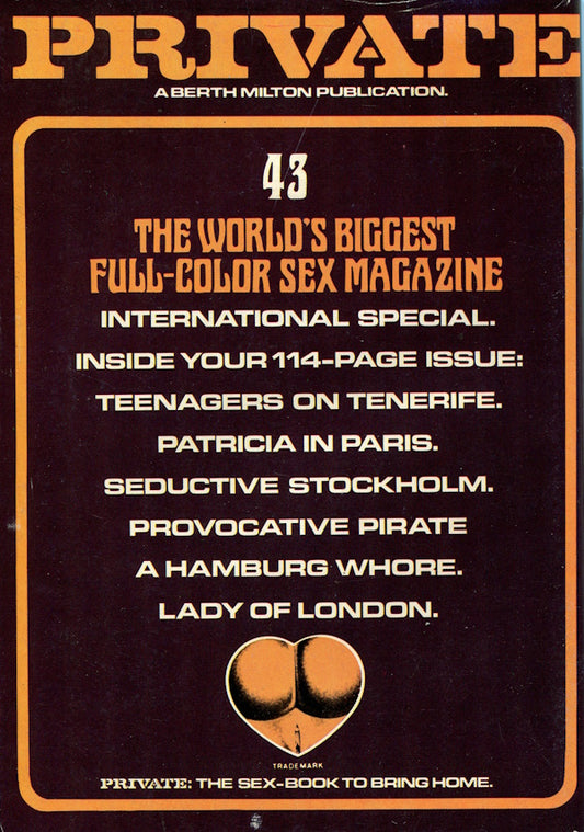 Private Magazine # 43 (1978) english cover