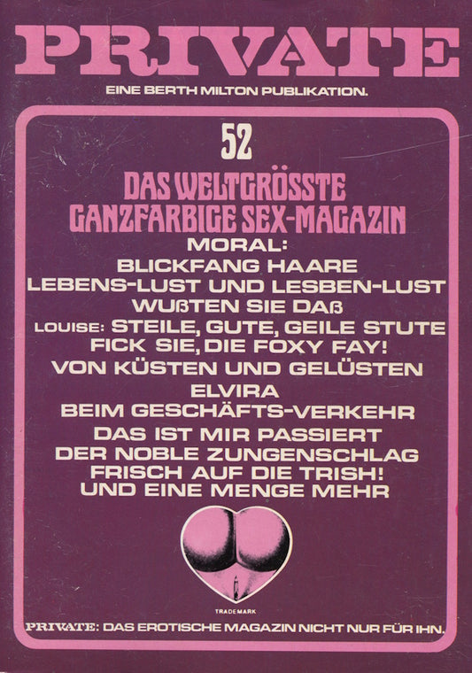 Private Magazine # 52 (1981) framsida