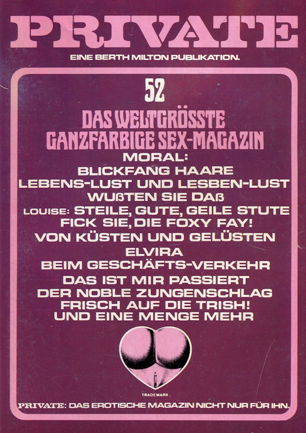 Private Magazine # 52 (1979) german cover