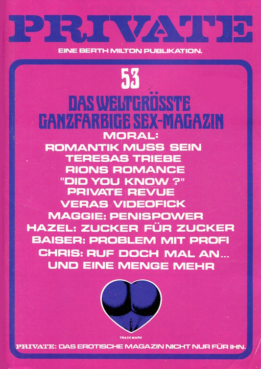 Private Magazine # 53 (1981) framsida