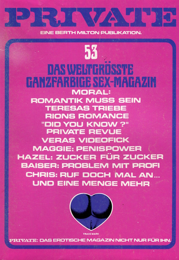 Private Magazine # 53 (1979) german cover