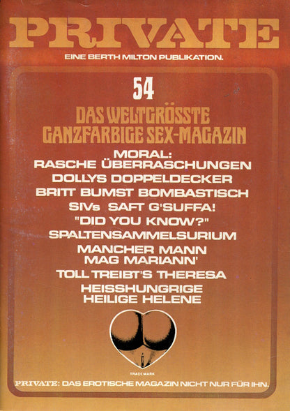 Private Magazine # 54 (1981) german cover