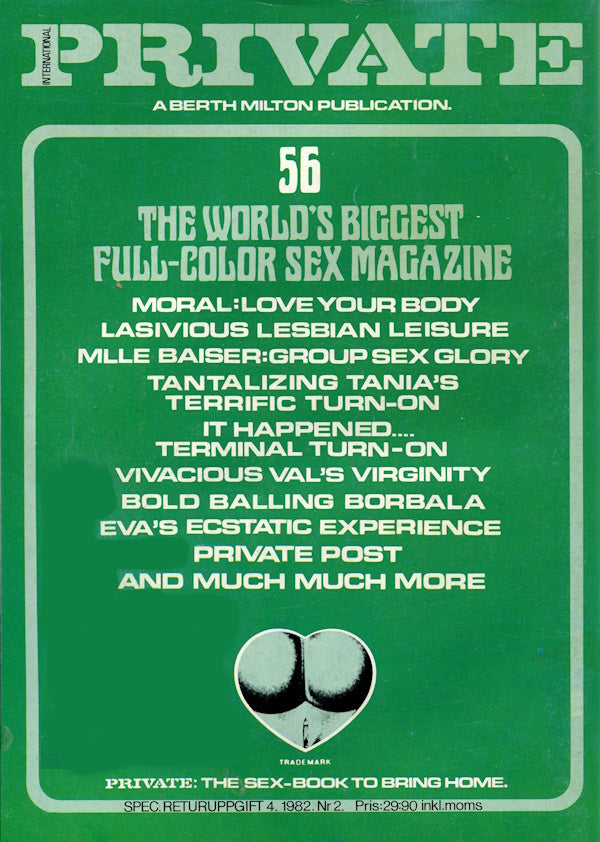 Private Magazine # 56 (1982) english cover