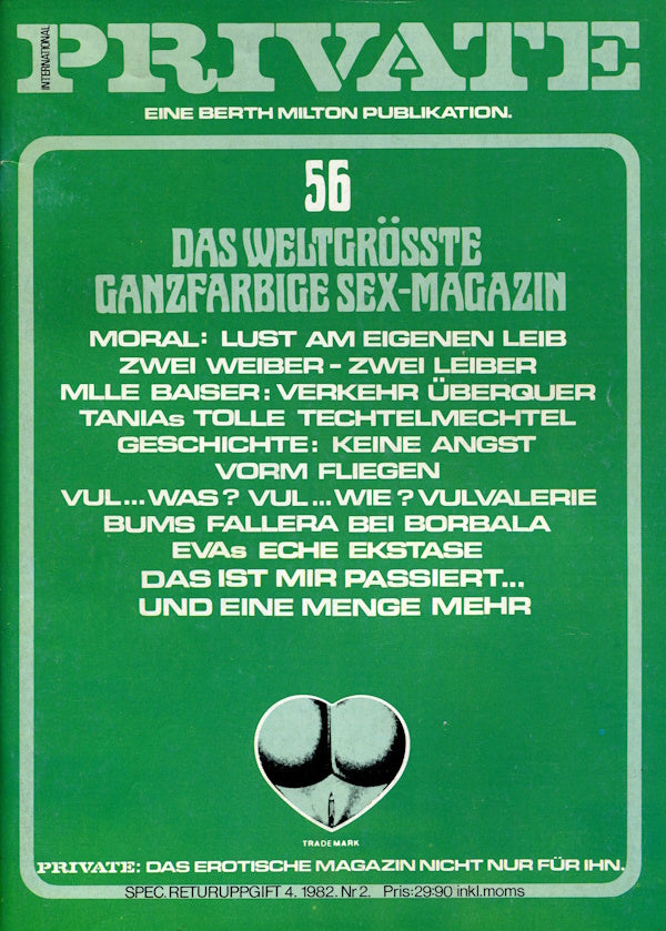 Private Magazine # 56 (1982) german cover