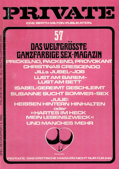 Private Magazine # 57 (1982) german cover