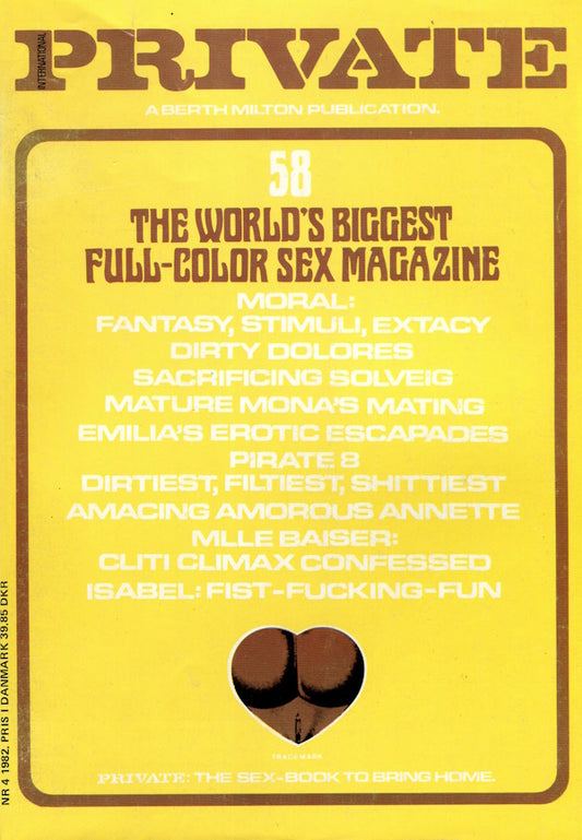 Private Magazine # 58 (1982) english cover