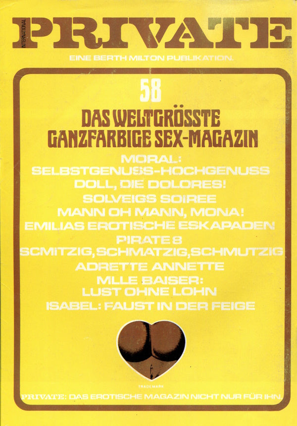 Private Magazine # 58 (1982) german cover