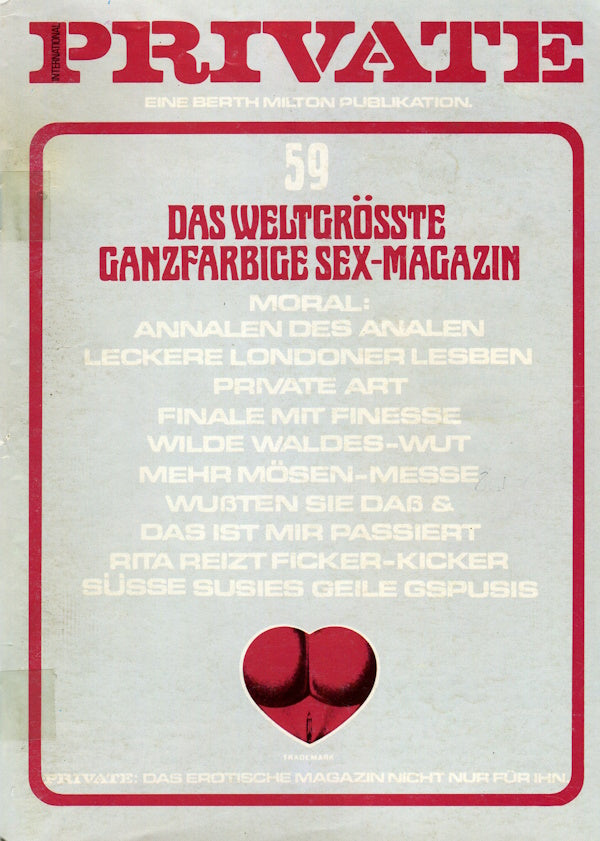 Private Magazine # 59 (1982) german cover