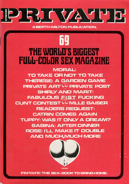 Private Magazine # 69 (1984) english cover