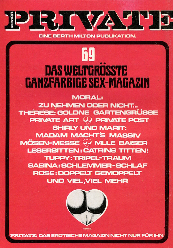 Private Magazine # 69 (1984) german cover